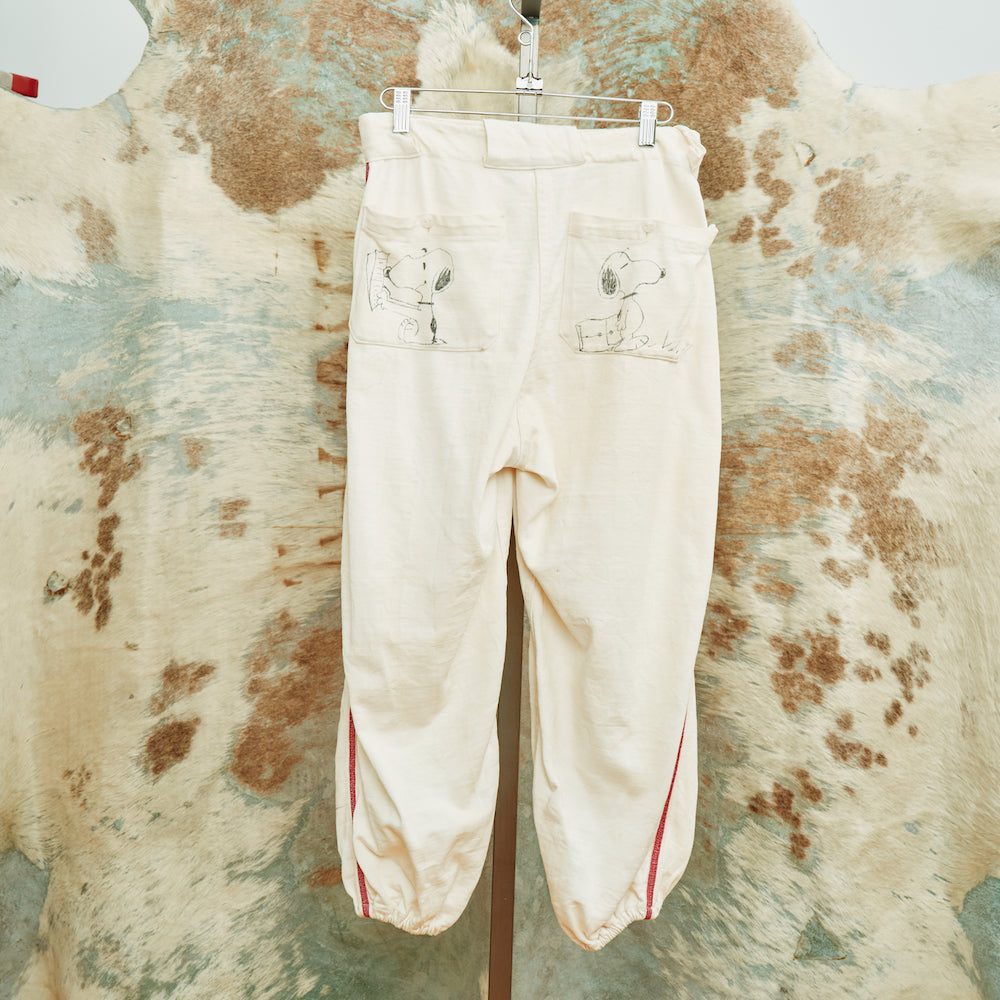 1940's Hand Drawn Snoopy Baseball Pants